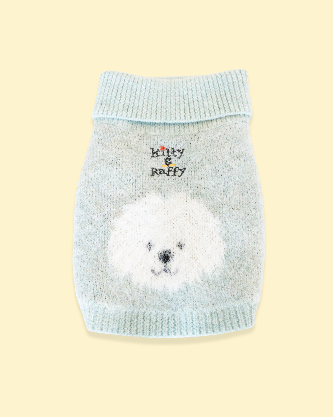 A light blue knit jumper for Comfort Me Raffy