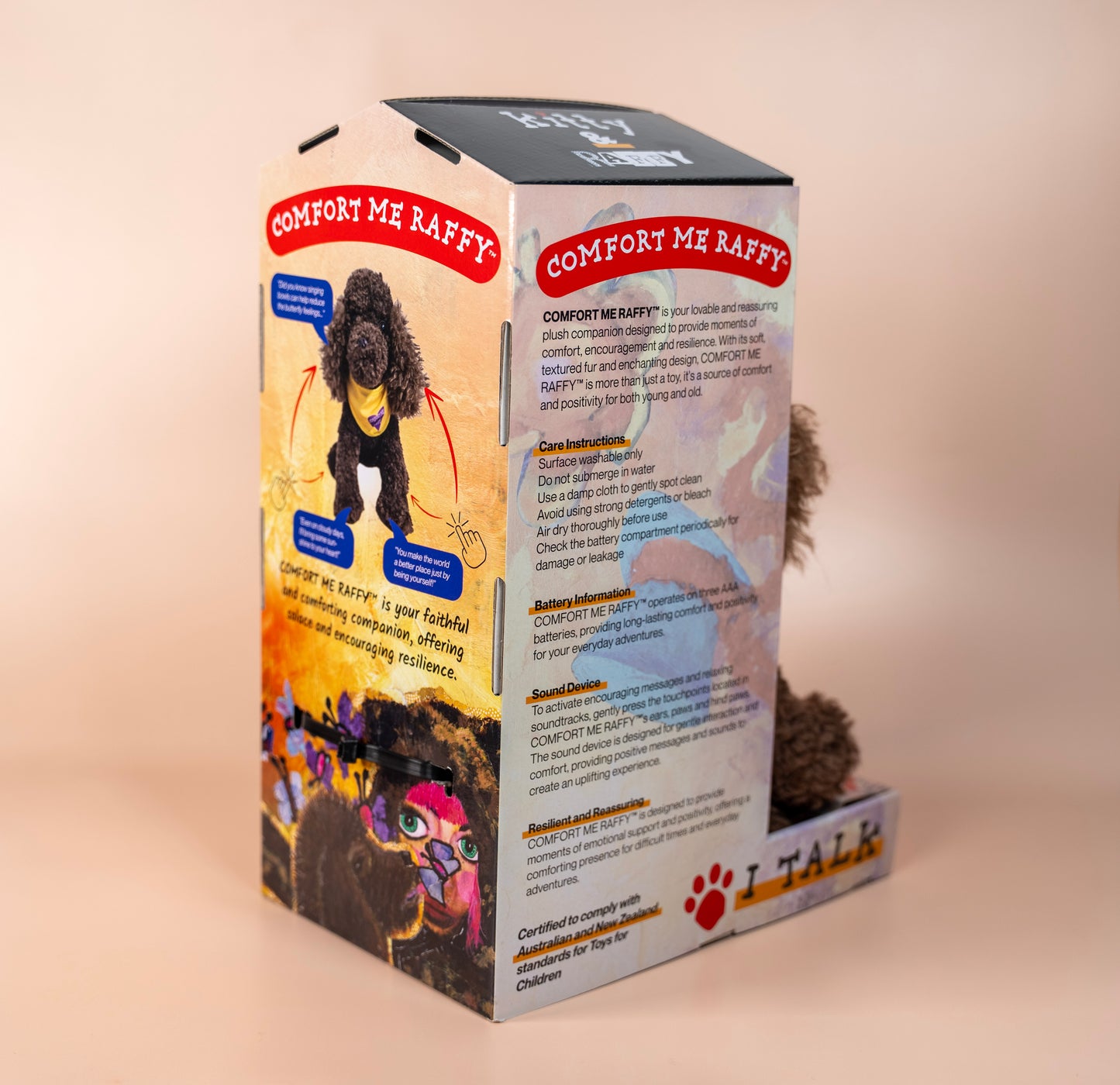 Comfort Me Raffy™ - Soothing Talking Plush Companion